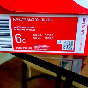 Toddler 6C Nike AirMax 90 LTR